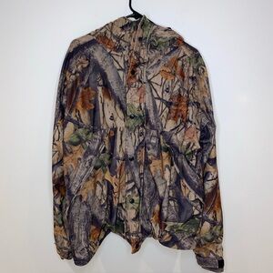 Big Bill Camo Wood’n Trail Hunting Jacket‎ Size XL Regular Hood Pockets Deer Elk